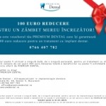 <FONT COLOR=RED><B>VOUCHER 100 EURO REDUCERE</B></FONT> la orice tratament cu implant dentar – <B>PREMIUM DENTAL BUCURESTI</B>